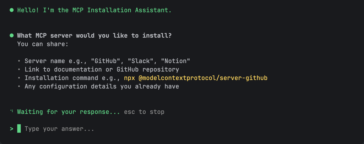 Mcp installation assistant